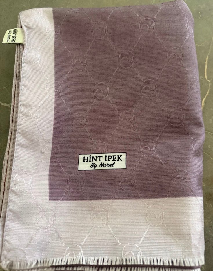 Bej Gri Pilili Kadın Şal HINTAPEK - Görsel 3