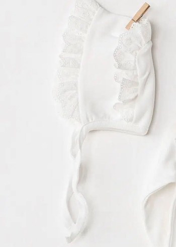 Beyaz Dantel Detaylı Nakışlı Bebek Kız Tulum Andywawa - Görsel 3