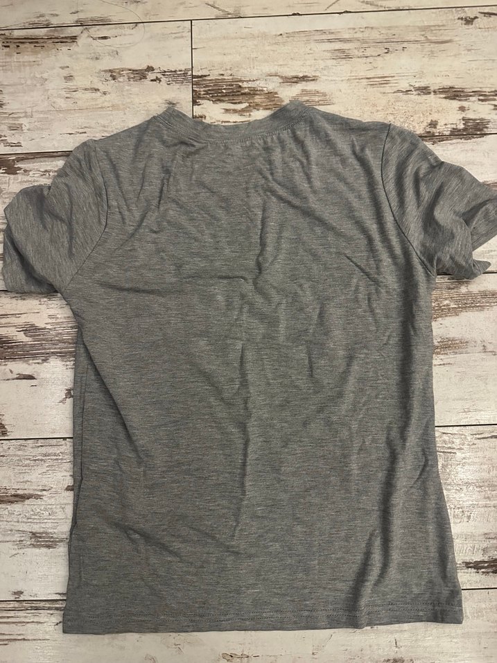 Gri Kısa Kollu Basic Tişört Elastan - Görsel 2