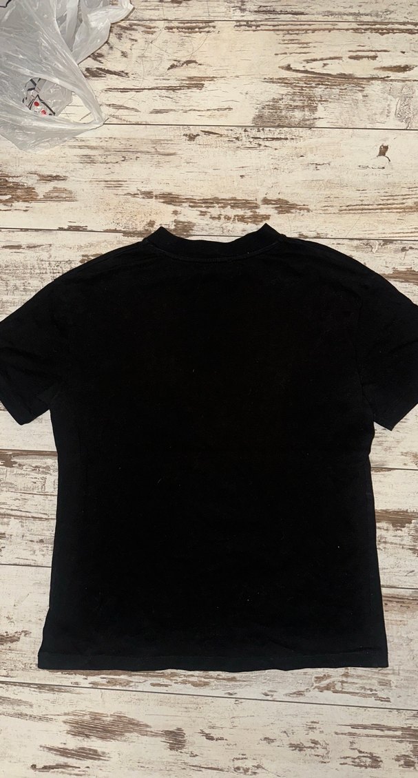 Siyah Sıfır Yaka Kısa Kollu Tişört - Görsel 2