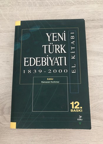 Yeni Türk Edebiyatı El Kitabı 1839-2000