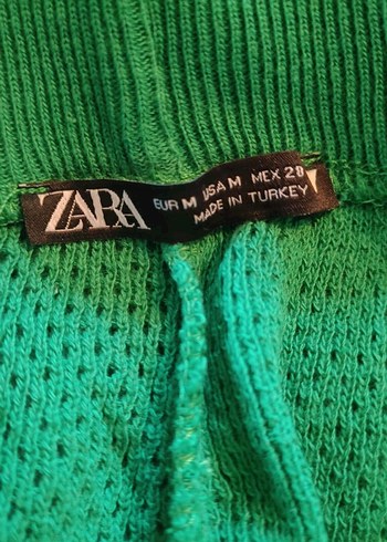 Örgü Yeşil İspanyol paça Kadın Pantolon - Görsel 2