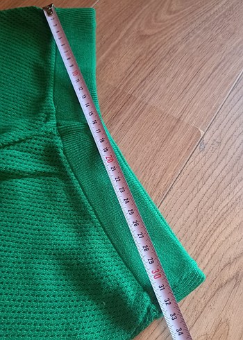 Örgü Yeşil İspanyol paça Kadın Pantolon - Görsel 7