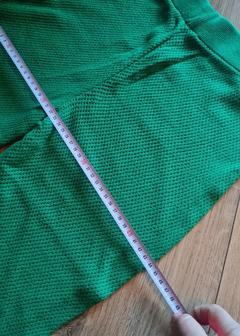 Örgü Yeşil İspanyol paça Kadın Pantolon - Görsel 4