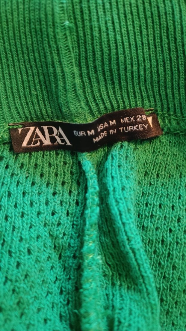 Örgü Yeşil İspanyol paça Kadın Pantolon - Görsel 2