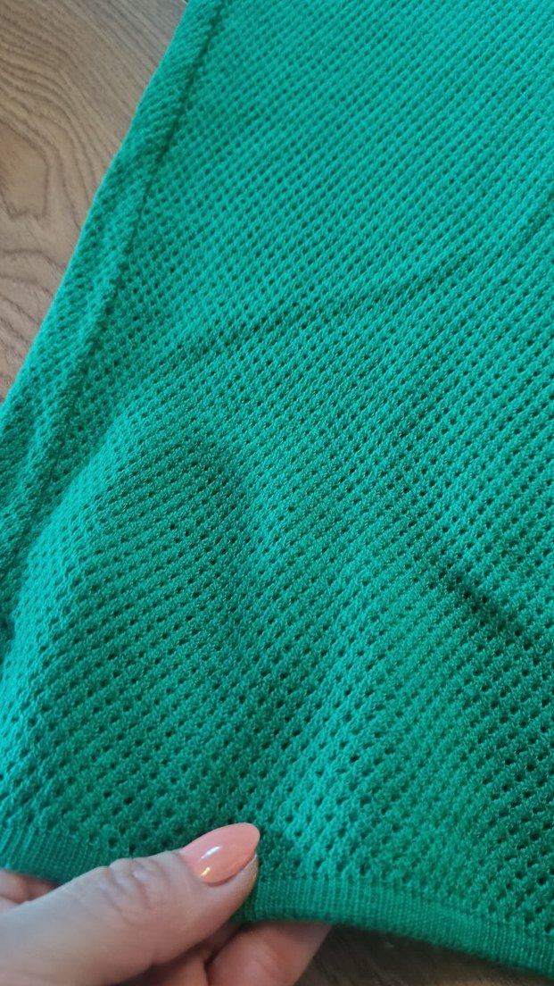 Örgü Yeşil İspanyol paça Kadın Pantolon - Görsel 5