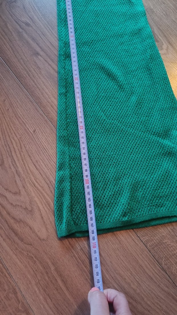 Örgü Yeşil İspanyol paça Kadın Pantolon - Görsel 3