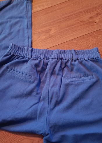 Kadın Lacivert Midi Denim Kumaş Pantolon - Görsel 10