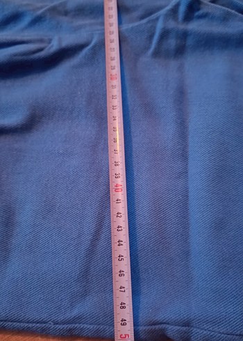 Kadın Lacivert Midi Denim Kumaş Pantolon - Görsel 7