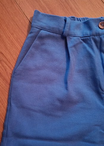 Kadın Lacivert Midi Denim Kumaş Pantolon - Görsel 4