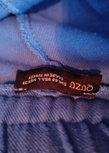 Kadın Lacivert Midi Denim Kumaş Pantolon - Görsel 3