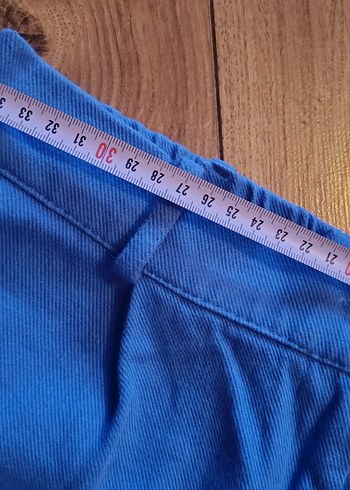 Kadın Lacivert Midi Denim Kumaş Pantolon - Görsel 6