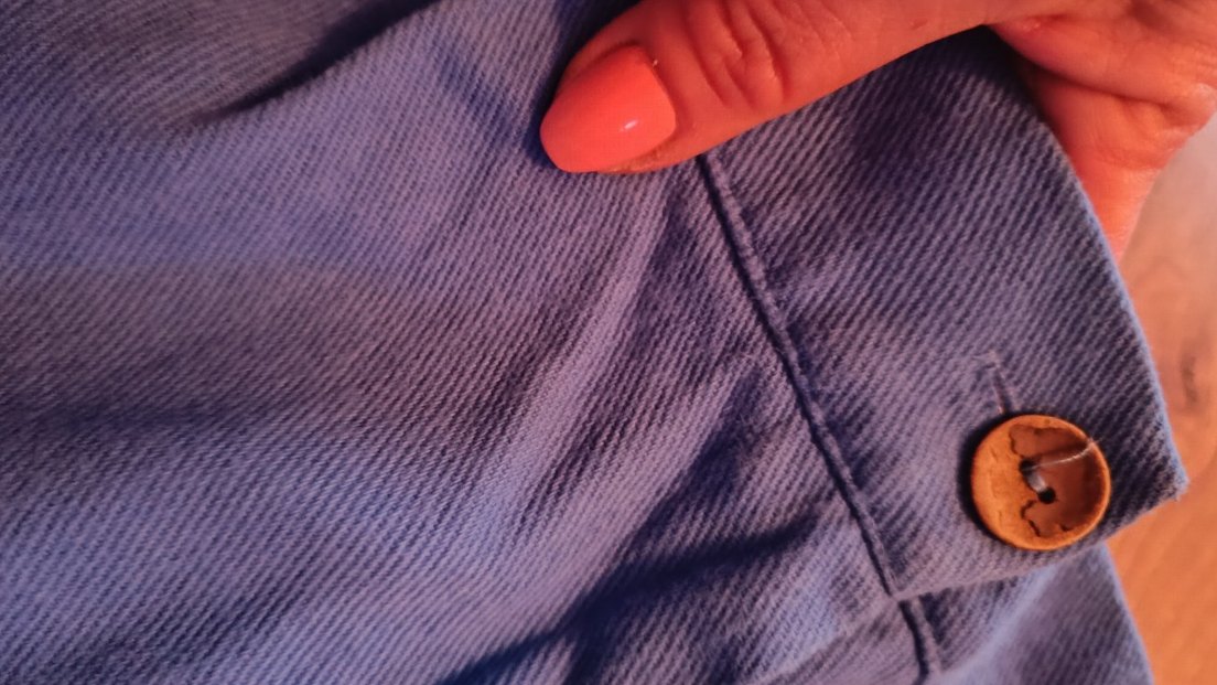 Kadın Lacivert Midi Denim Kumaş Pantolon - Görsel 5