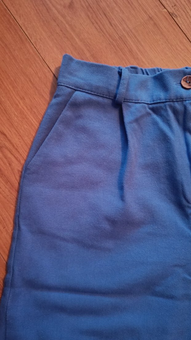 Kadın Lacivert Midi Denim Kumaş Pantolon - Görsel 4