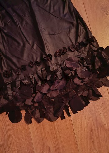 Uzun Kollu Siyah Gotik Kadın Elbise - Görsel 8