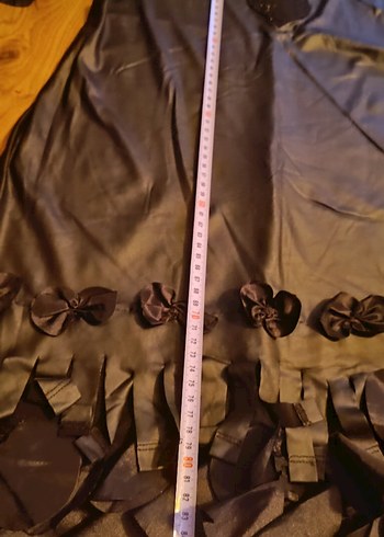 Uzun Kollu Siyah Gotik Kadın Elbise - Görsel 5