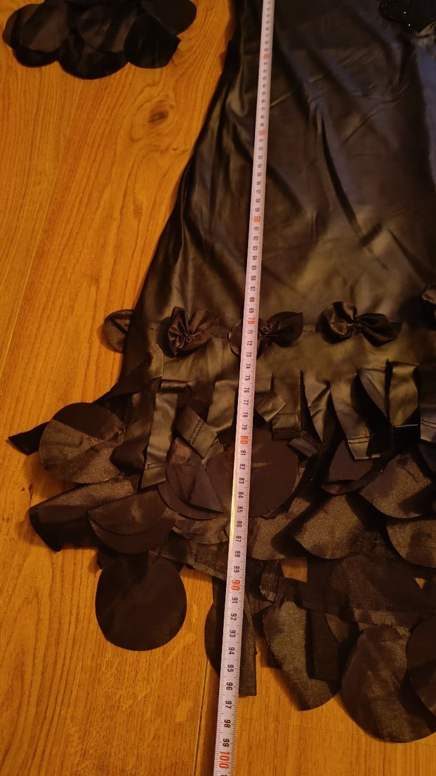 Uzun Kollu Siyah Gotik Kadın Elbise - Görsel 4