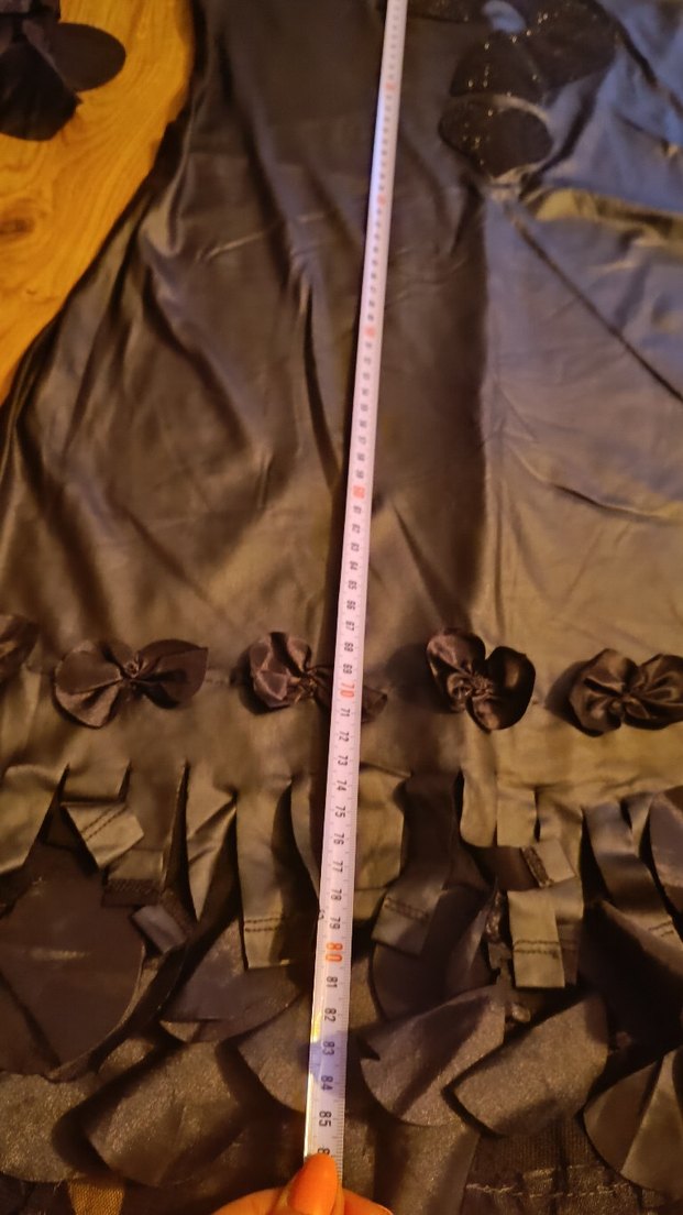 Uzun Kollu Siyah Gotik Kadın Elbise - Görsel 5