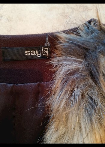 Kürk Detaylı Uzun kaşe kumaş Kadın Yelek - Görsel 7