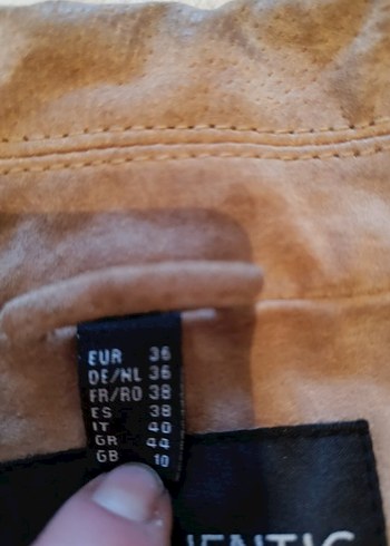 Düğmeli Kahverengi Camel renk Süet Kadın Ceket - Görsel 8