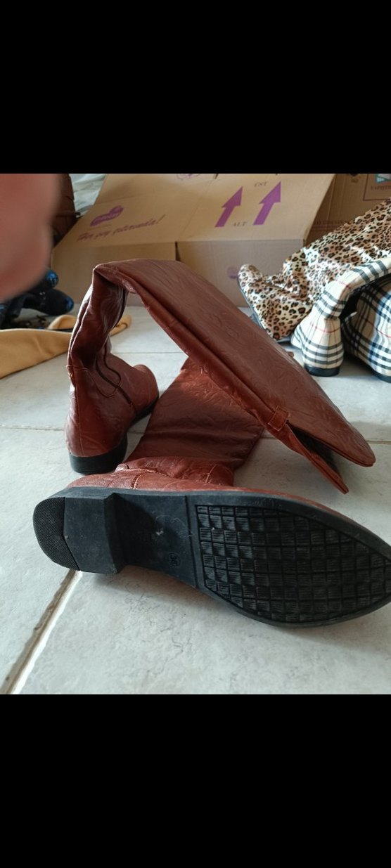 Deri Diz Boyu Kadın Çizme - Görsel 3