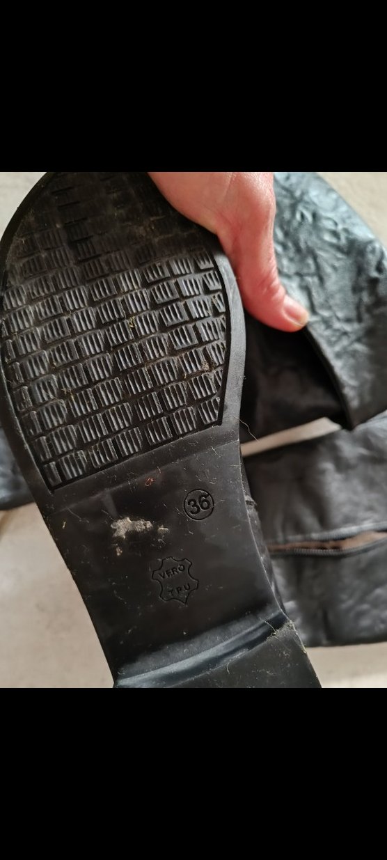 Siyah Deri Dizüstü Kadın Çizme - Görsel 4