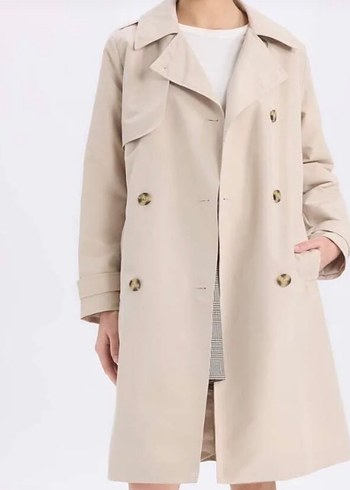 Ekru Midi Kadın Trençkot Su itici - Görsel 2