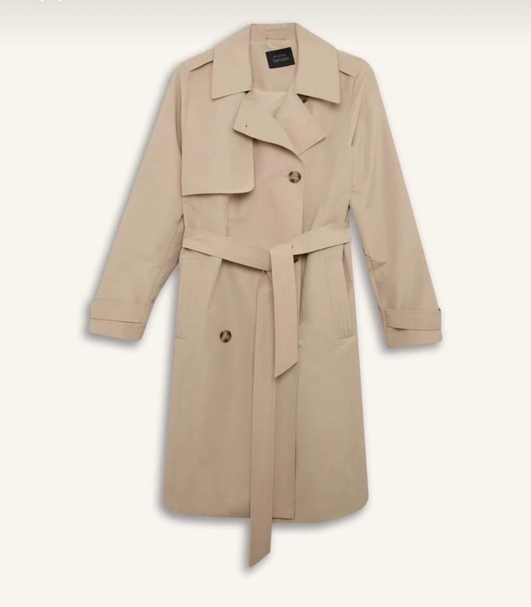 Ekru Midi Kadın Trençkot Su itici - Görsel 5