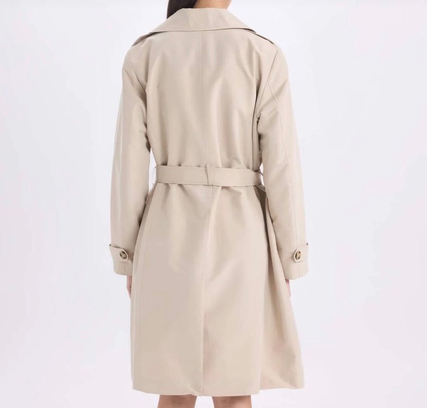 Ekru Midi Kadın Trençkot Su itici - Görsel 4