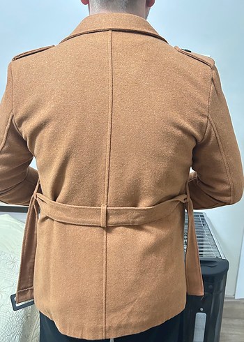 Düğmeli Kiremit  Erkek Kaban - Görsel 3