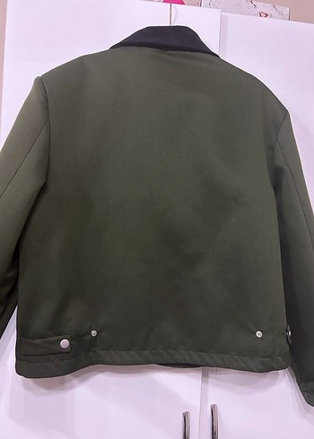 Yeşil Fermuarlı Kadın Ceket - Görsel 4