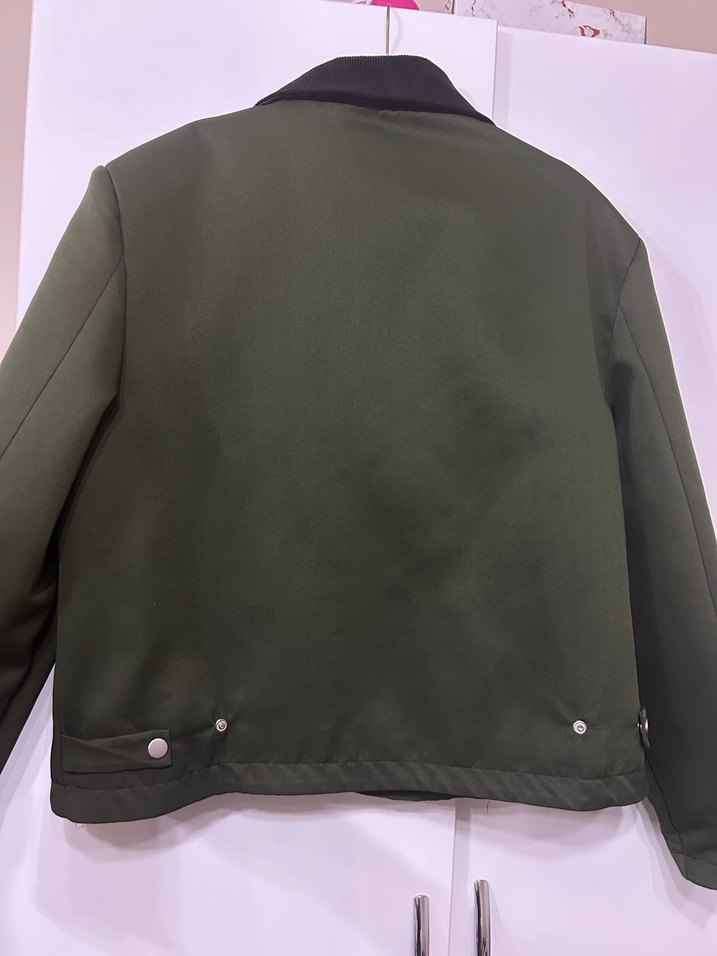 Yeşil Fermuarlı Kadın Ceket - Görsel 4