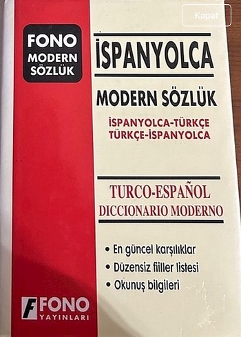 Fono Modern İspanyolca-Türkçe Sözlük
