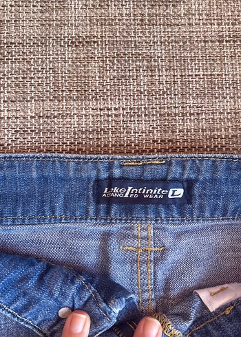 Düğmeli Mavi Denim Mini Etek - Görsel 2