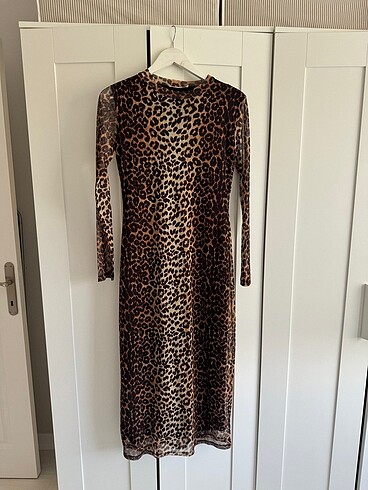 Mango Leopar Elbise