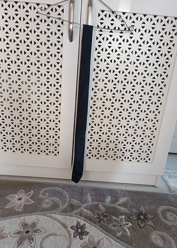 Siyah Düz Erkek Kravat - Görsel 3