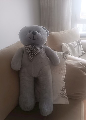 Gri Peluş Ayı Oyuncak - Görsel 5