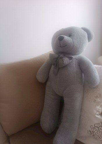 Gri Peluş Ayı Oyuncak - Görsel 4