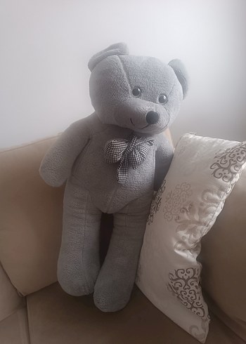 Gri Peluş Ayı Oyuncak - Görsel 3