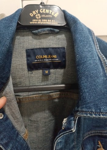 Düğmeli Mavi Kadın Denim Ceket - Görsel 3