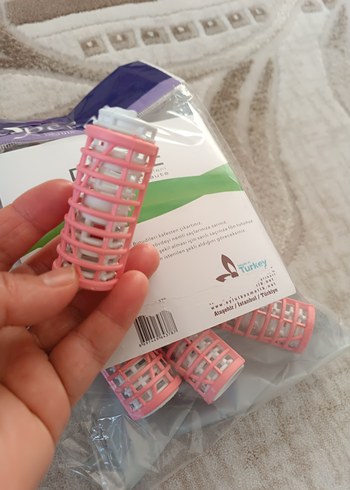 Perge Pastel Pembe Bigudi Seti - Görsel 3