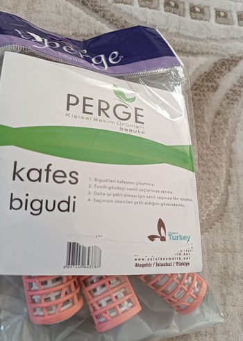 Perge Pastel Pembe Bigudi Seti - Görsel 2