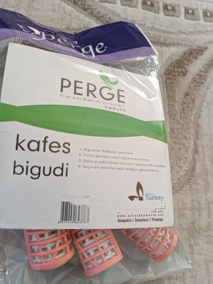 Perge Pastel Pembe Bigudi Seti - Görsel 2