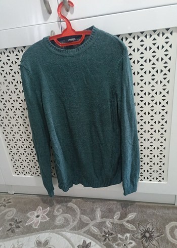 Gri Kadın Örgü Yün Kazak - Görsel 4