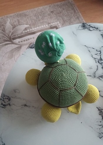 Renkli Örgü Kaplumbağa Peluş Oyuncak - Görsel 2