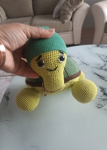 Renkli Örgü Kaplumbağa Peluş Oyuncak - Görsel 4