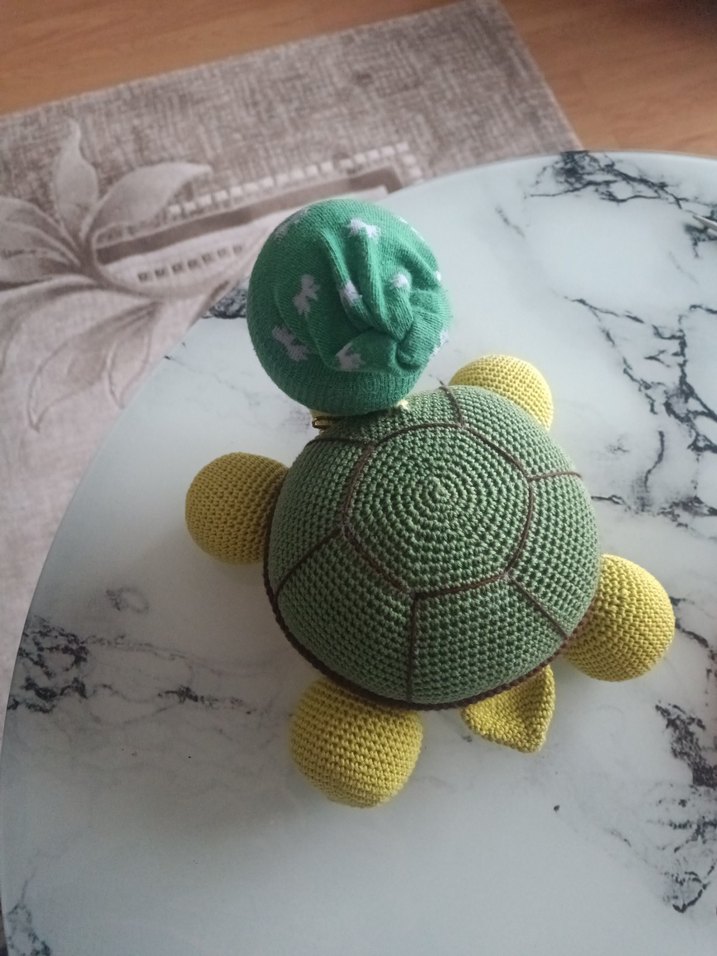 Renkli Örgü Kaplumbağa Peluş Oyuncak - Görsel 2