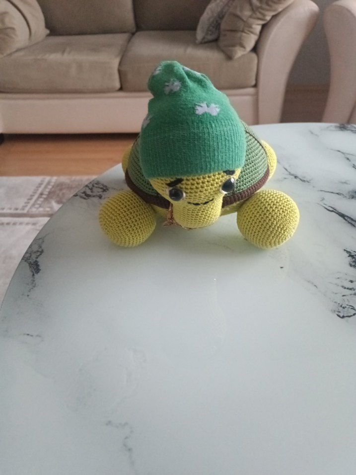 Renkli Örgü Kaplumbağa Peluş Oyuncak - Görsel 5
