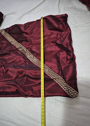 Bordo Nakışlı Yatak Örtüsü - Görsel 6