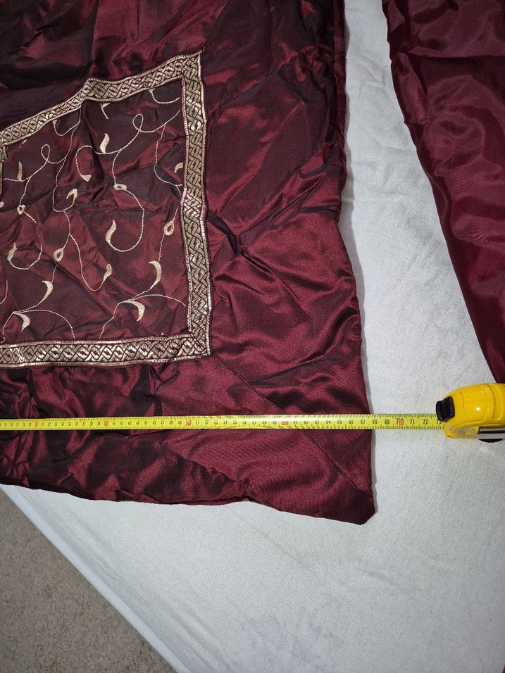 Bordo Nakışlı Yatak Örtüsü - Görsel 5